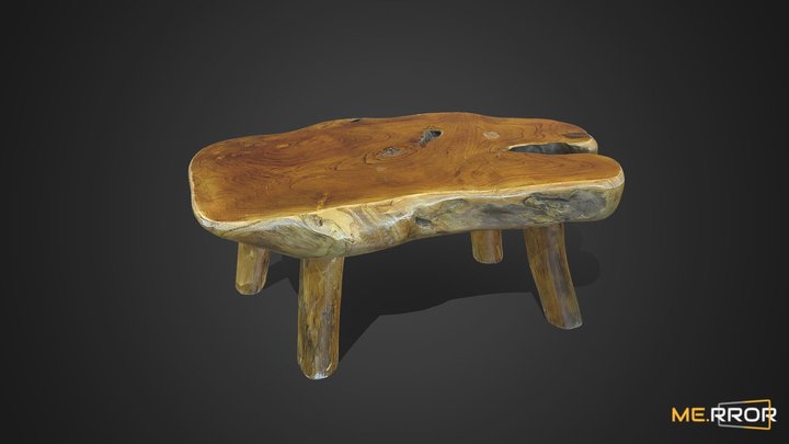 Mini Wood Table 3D Model