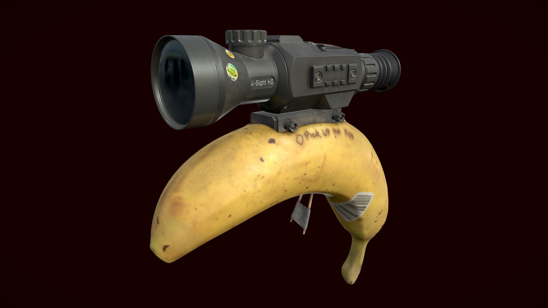 Tactical Banana. 3D model by StijnBeerts [6ff2822] Sketchfab