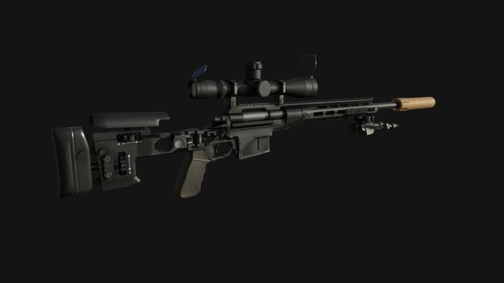 XM2010 Enhanced Sniper Rifle 3D Model