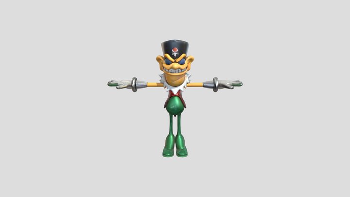Cartoon pirate character 3D Model