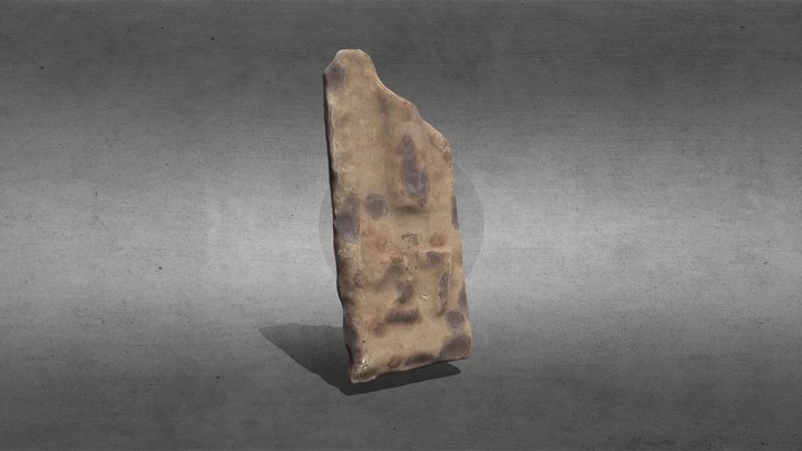 Placa de metal con número 27 3D Model