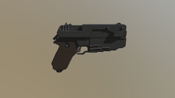 10mm Pistol 3D Model