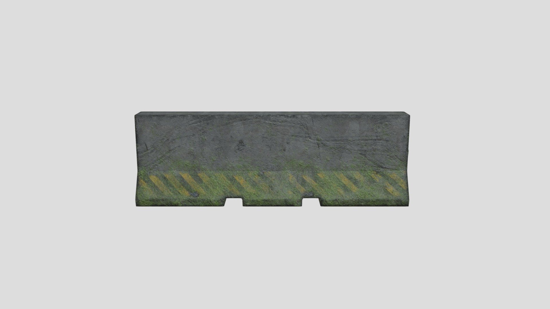 Concrete Road Barrier (Game-ready)