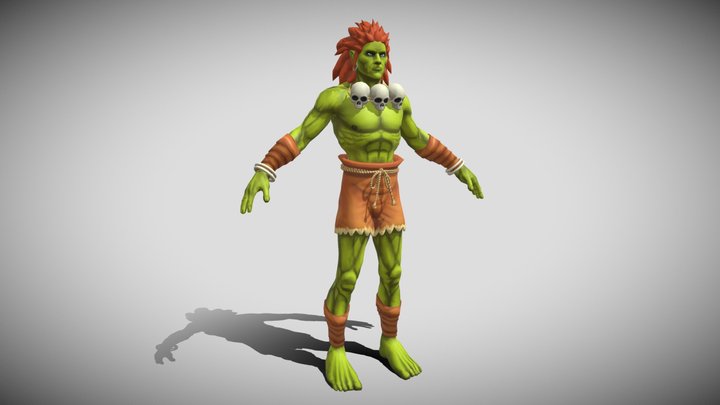 Blanka in Super Street Fighter 3d model - CadNav