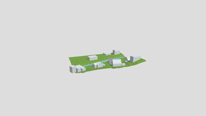 Läuterau27_mit_ Geländemodell_und_ Stadtmodell_2 3D Model