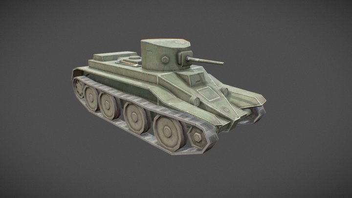 BT-2 Toon Tank 3D Model