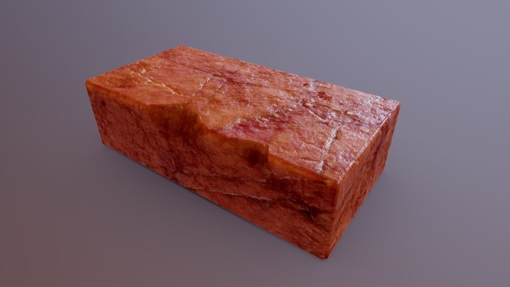 Prcoessed Meat Brick 3D Model