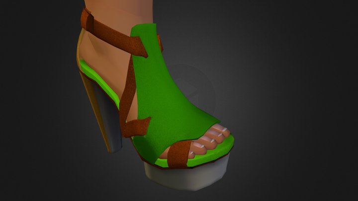 Summer Color Sandals 3D Model