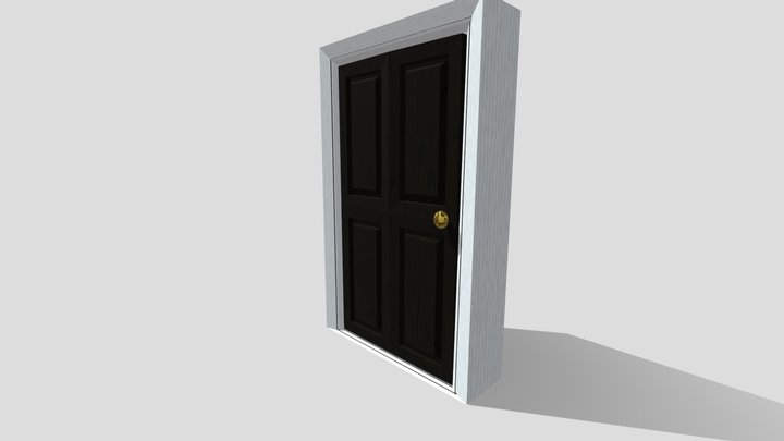 Realistic Static Door 3D Model