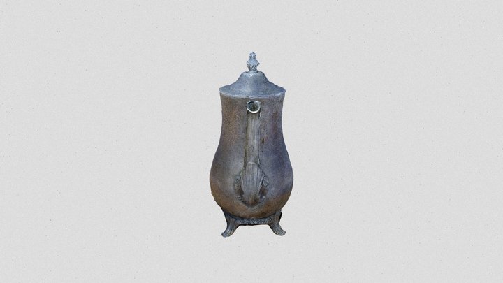 Silver Coffee Pot 3D Model