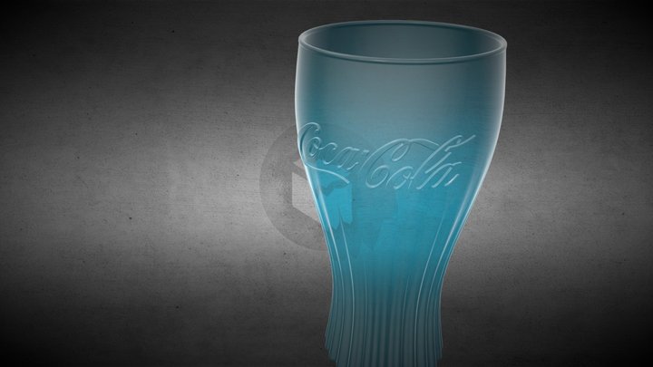 Classic Coca-Cola Glass 3D Model
