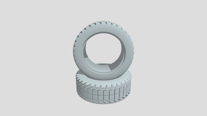 Low Poly Off-Road Tire | PBR Compatible