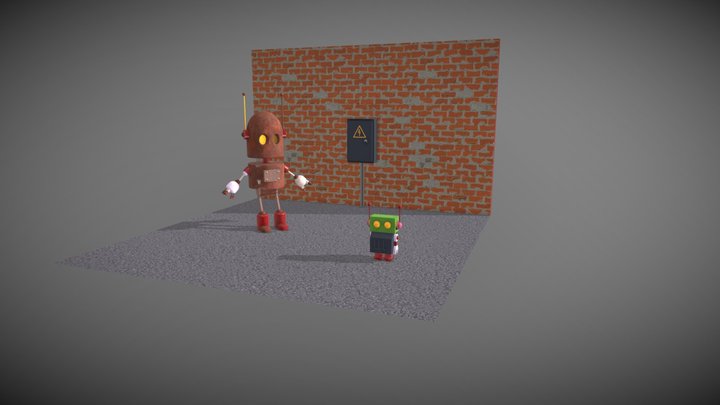 lonely robot 3D Model