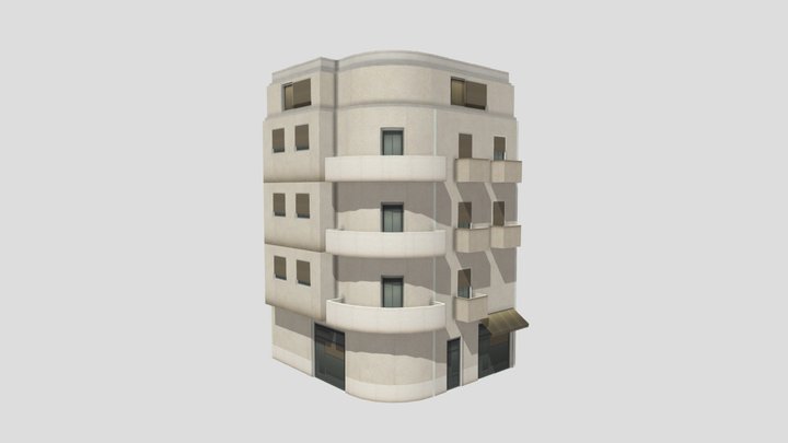 Modular modernist eclectic building 3D Model