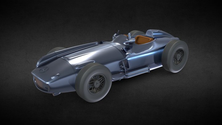 Mercedes benz W196 Print model 3D Model