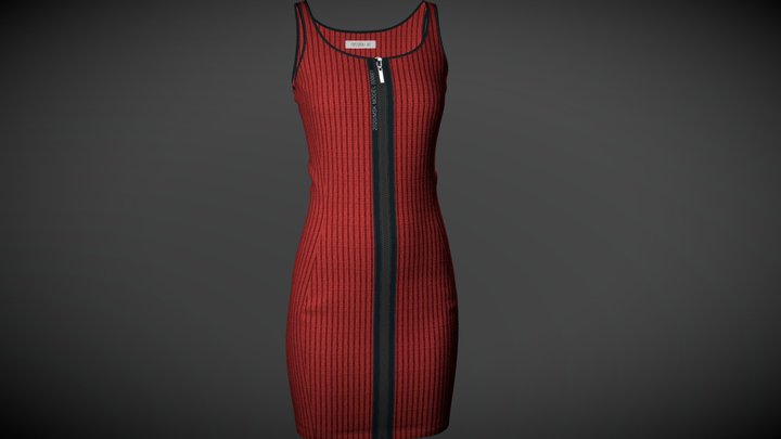 Sleeveless dress 3D Model