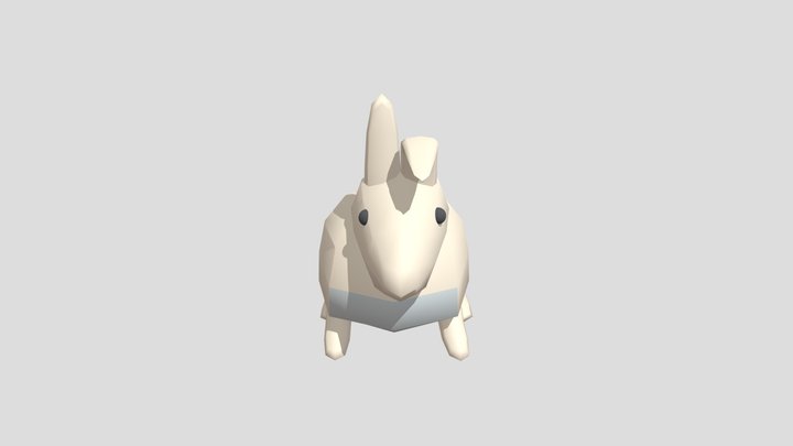 High poly bunny model no texture 3D Model