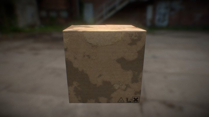 Cardboard box (sealed) – Free 3D Model STL