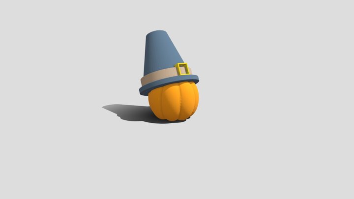 Pilgrim Pumpkin 3D Model