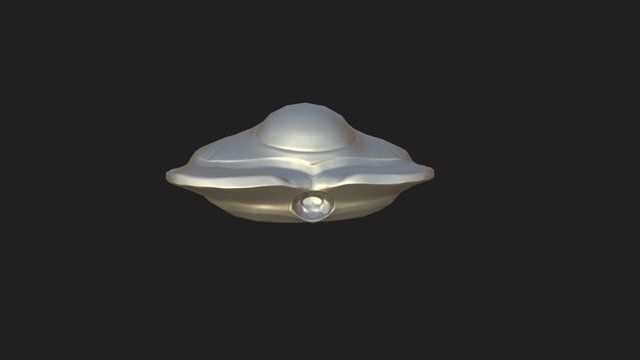 Cartoony Spaceship 3D Model