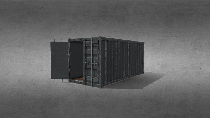 HD Shipping Container - Game Ready 3D Model