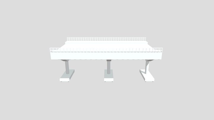Concrete Bridge 3D Model