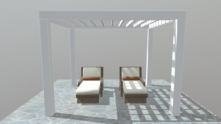 Portland Pergola 3D Model