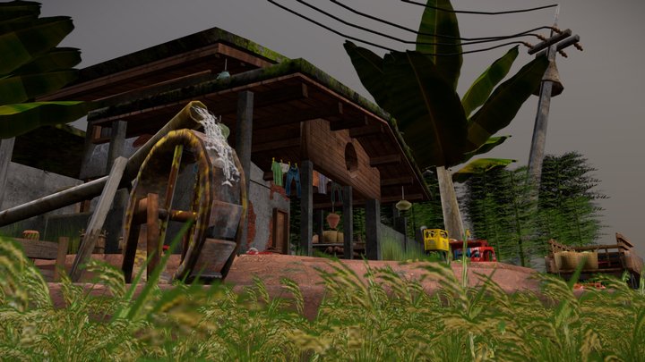 DAE Diorama retake – Small farm 3D Model