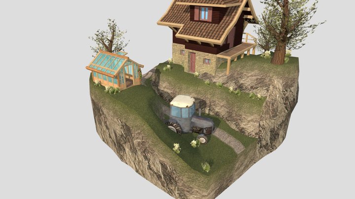 DAE Diorama retake – Small farm 3D Model