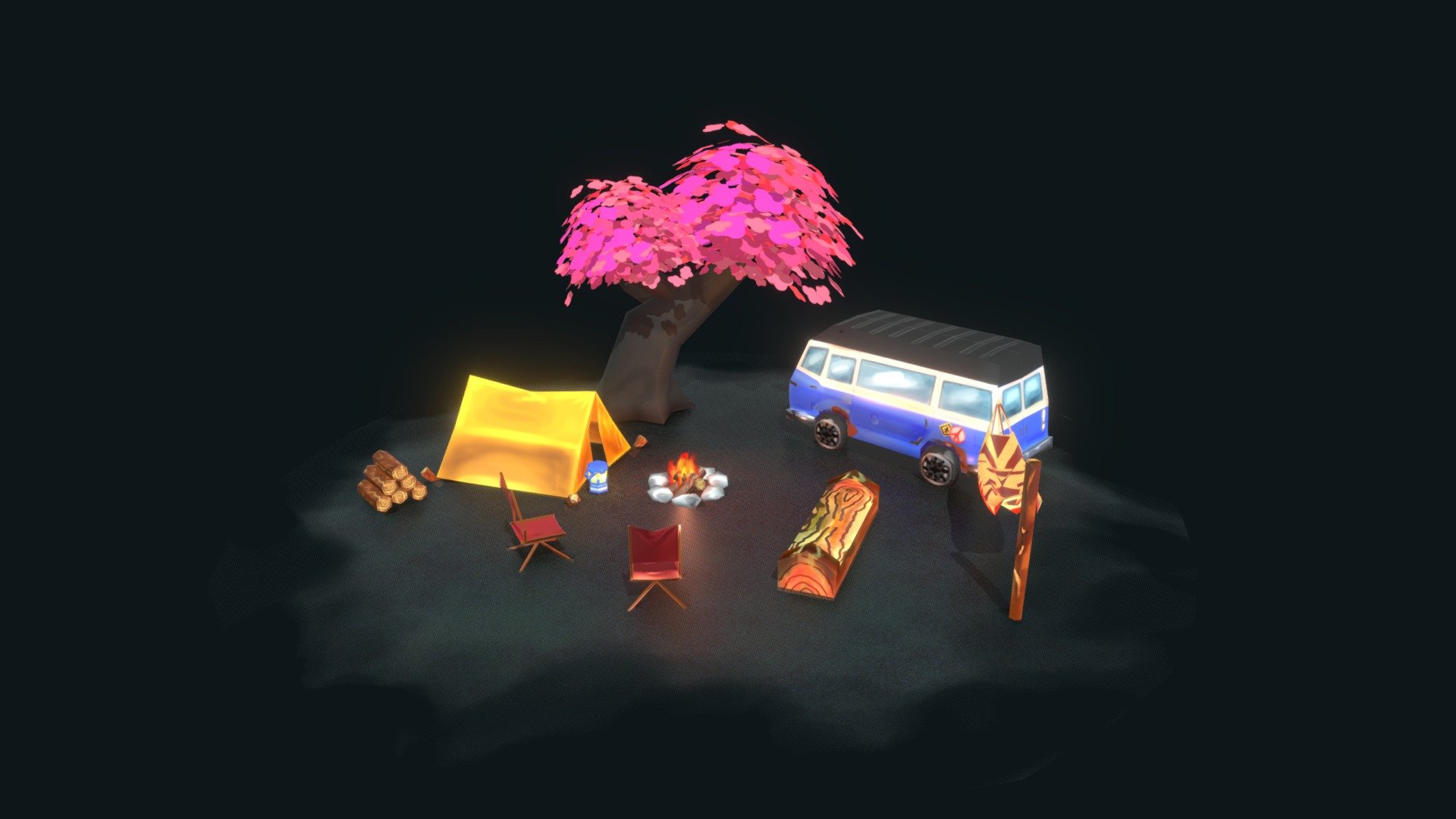 Camp Scene, Free Download.