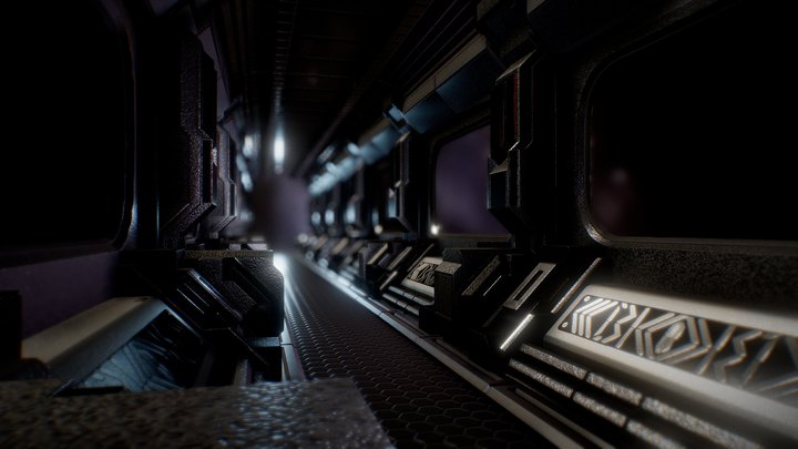 Sci- Fi Corridor 1 Final 3D Model