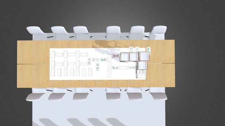 Essai Maquette Dominos volumes sur table_ER 3D Model