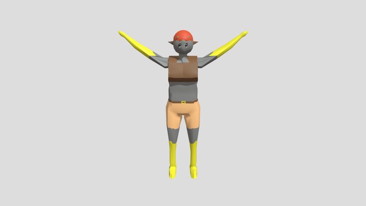 Final Character Design 3: Fixed Shorts 3D Model