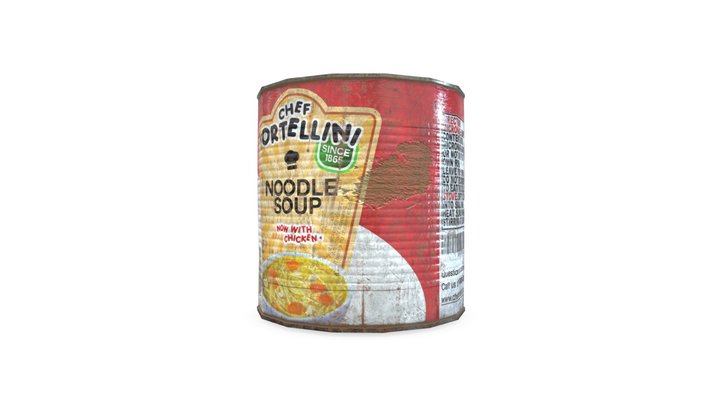 Canned Noodle Soup Chef Tortellini 3D Model