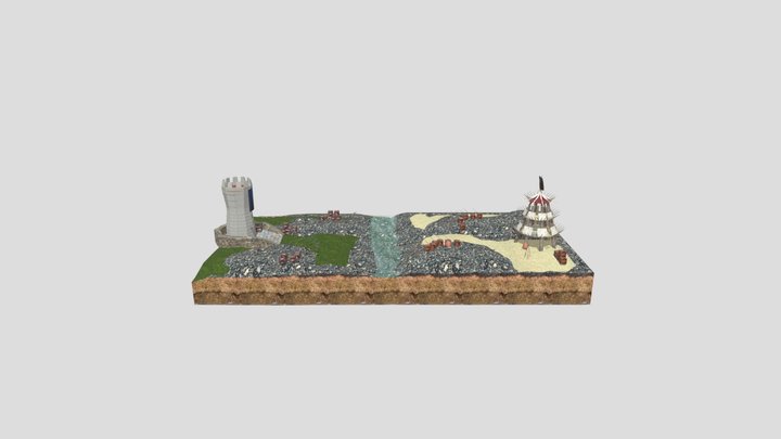 Fortress of Despair and Fort of Triumph 3D Model