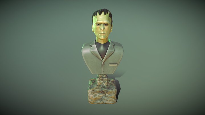 Frankenstein Monster Bust 3D Model