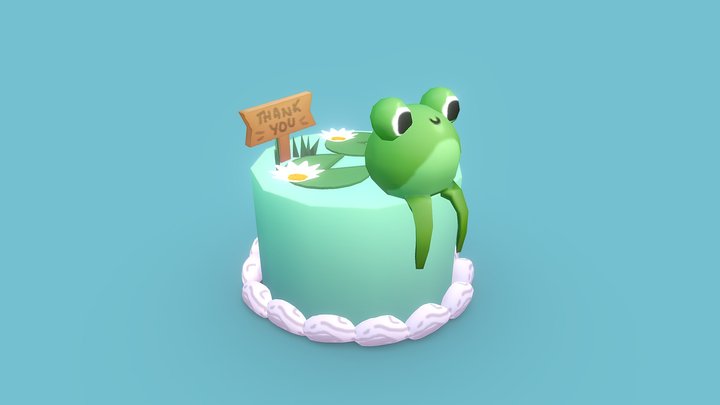 Frog Cake 3D Model