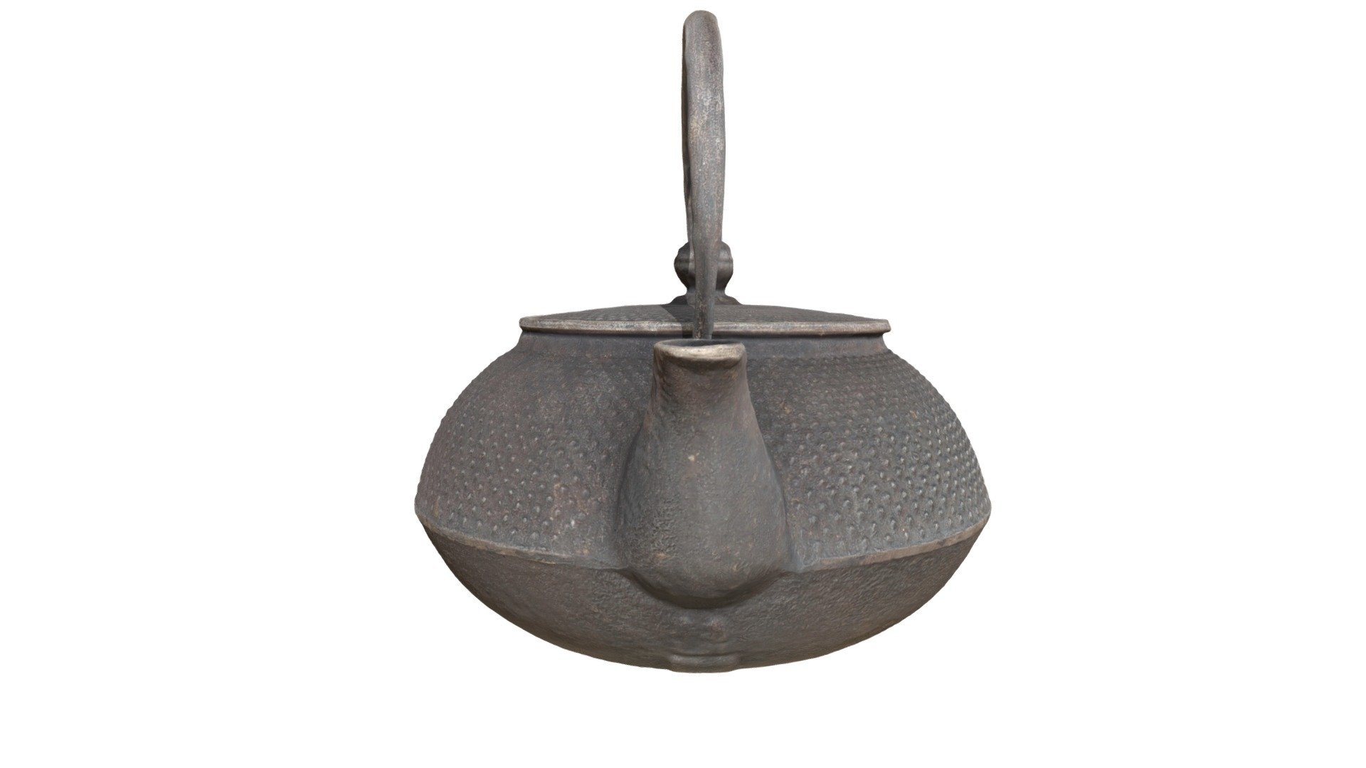 Cast iron teapot