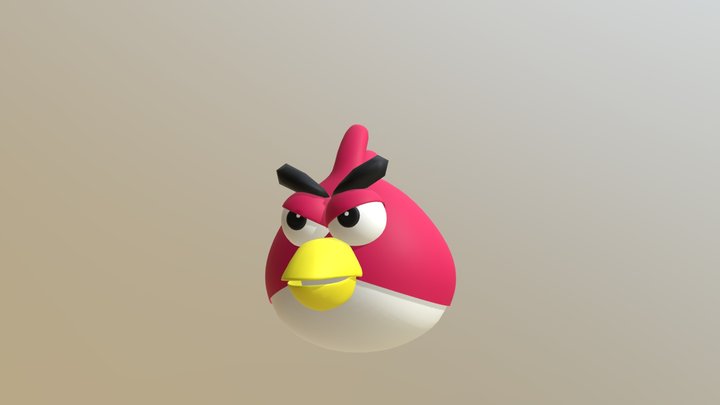 AJ's Red Angry Bird 3D Model