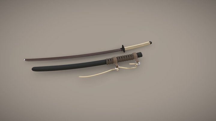 Japanese katana 3D Model