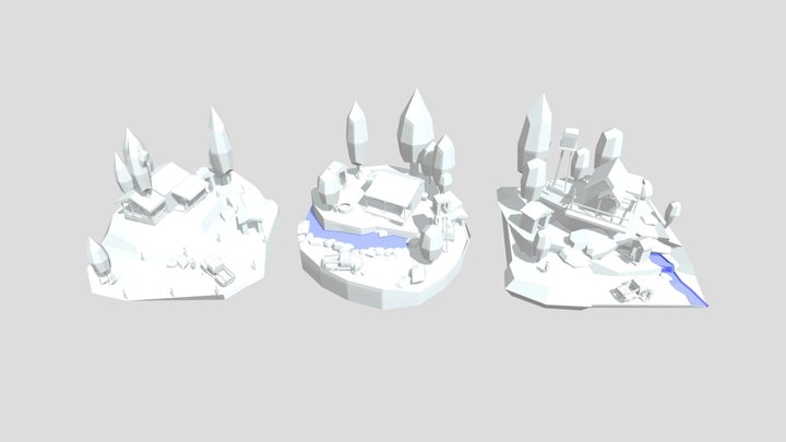 Forest Loner - Diorama and house blockout 3D Model