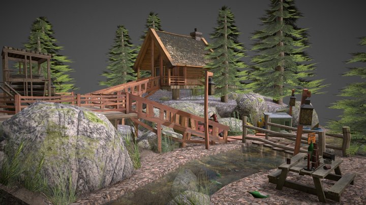 DAE Diorama - Forest Loner 3D Model