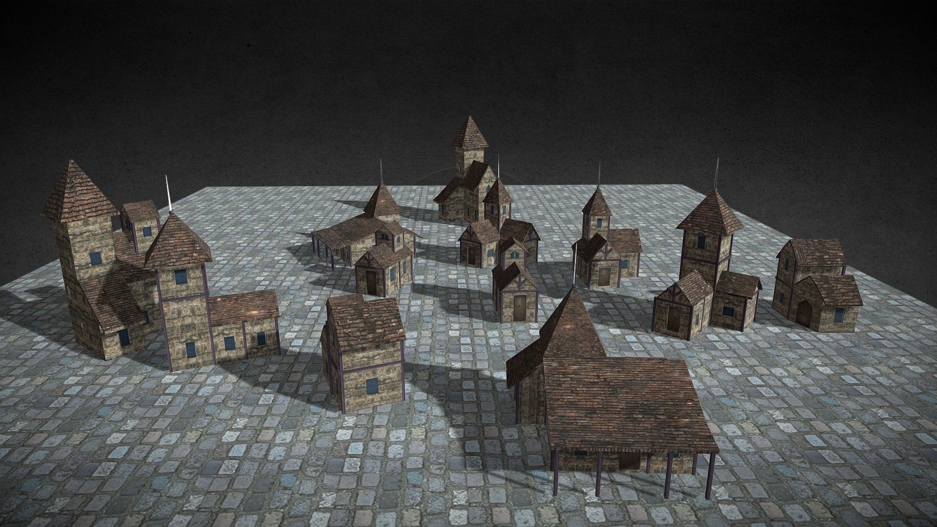 Houses Blender Download Free 3D model by remib74 [7019279] Sketchfab