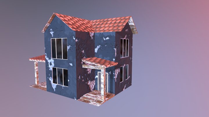 low poly cottage (download) 3D Model