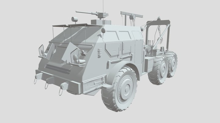 W.W 2 TANK TRUCK 3D Model
