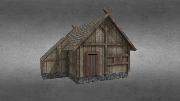 Medieval Wood House 2 3D Model