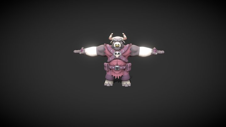 Minotaur Warlord – Stylized Game Character 3D Model