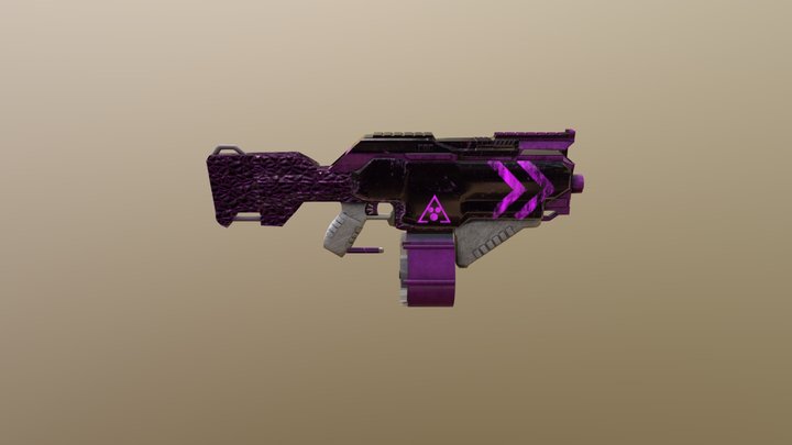 Nerf Gun Textured 3D Model