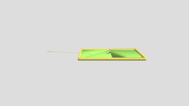Snooker Low Poly 3D Model