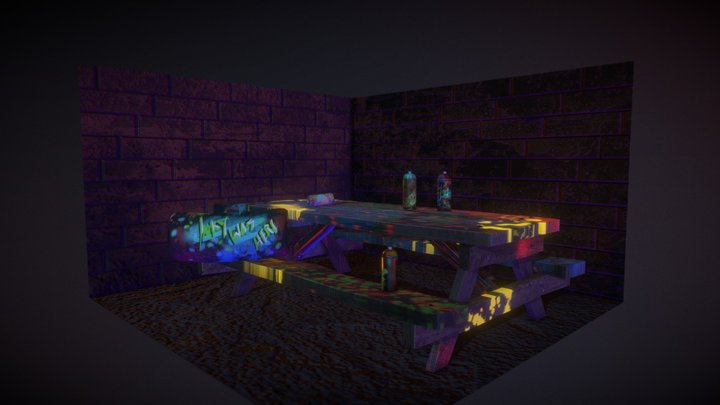 Grunge Skater Park Asset 3D Model